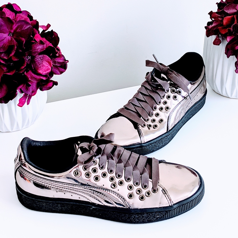 Puma Basket XL Metallic Sneakers - Picture 3 of 9